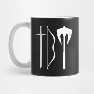 You have my sword and my bow and my axe III - White - Fantasy Mug